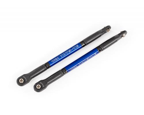 Traxxas TRX8619X Duwstangen, aluminium (blauw geanodiseerd), heavy-duty (2) (gemonteerd met stangkop