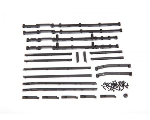 Traxxas TRX8815 Zijbekleding, links & rechts (zwart) / zijbekledingen (6) / deurknoppen, links, rech