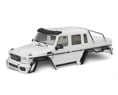 Traxxas TRX8825A Body, Mercedes-Benz G 63, compleet (parelwit metaal) (inclusief rooster, zijspiege