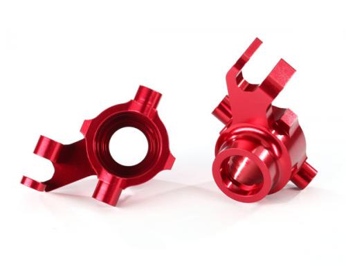 Traxxas TRX8937R Stuurblokken, 6061-T6 aluminium (rood geanodiseerd), links en rechts