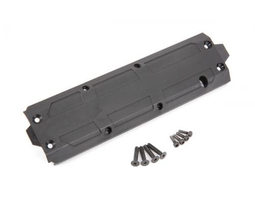 Traxxas TRX8945R Skidplate, midden / 4x20 CCS (4) / 3x10 CS (4) (past op Maxx met verlengd chassis (