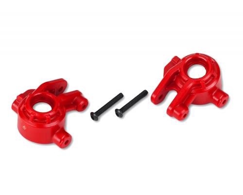 Traxxas TRX9037R Stuurblokken, extreem zwaar, rood (links & rechts)/3x20mm BCS (2) (voor gebruik met