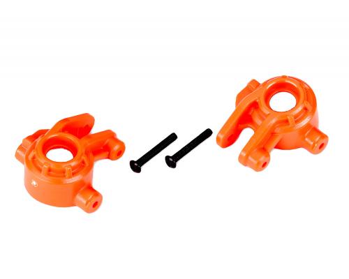 Traxxas TRX9037T Stuurblokken, extreem zwaar, oranje (links & rechts)/3x20mm BCS (2) (voor gebruik m