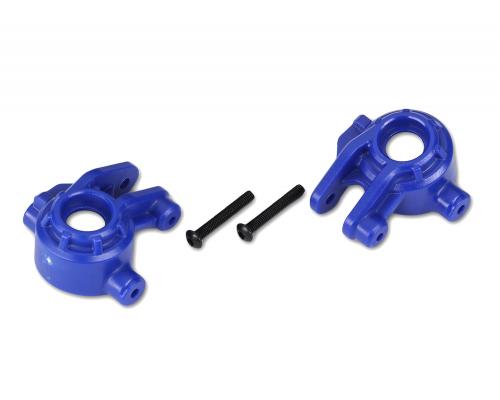 Traxxas TRX9037X Stuurblokken, extreem zwaar, blauw (links & rechts)/3x20mm BCS (2) (voor gebruik me