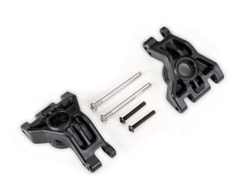 Traxxas TRX9050 Dragers, fusee, achter, extreem zwaar, zwart (links & rechts)/ 3x41mm scharnierpenne