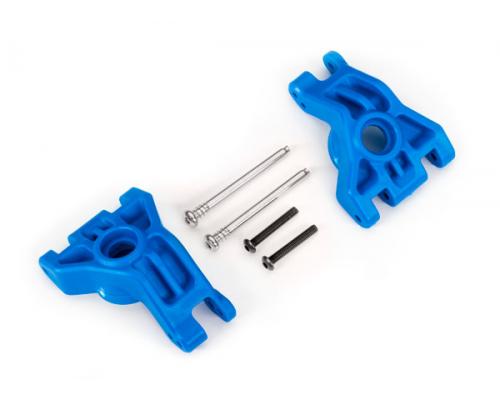 Traxxas TRX9050X Dragers, fusee, achter, extreem zwaar, blauw (links & rechts)/ 3x41mm scharnierpenn