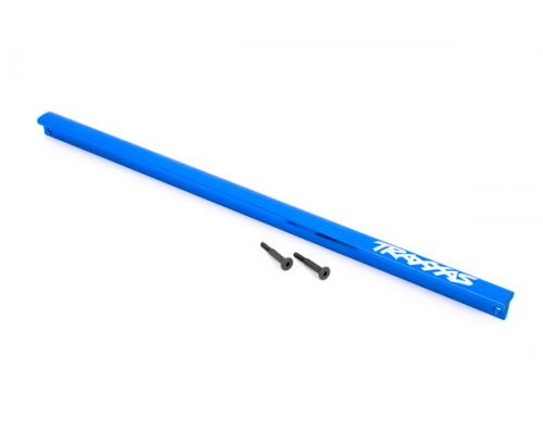 Traxxas TRX9523X Chassisbeugel (T-Bar), 6061-T6 aluminium (blauw geanodiseerd)/ 3x16 RVS (2)