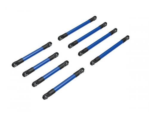 Traxxas TRX9749-BLUE Set ophangstangen, 6061-T6 aluminium (blauw geanodiseerd) (inclusief 5x53 mm tr