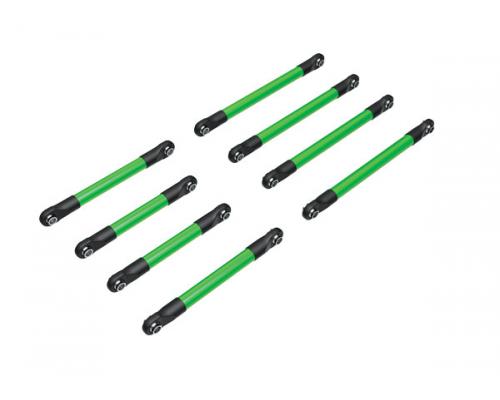 Traxxas TRX9749-GRN Set ophangstangen, 6061-T6 aluminium (groen geanodiseerd) (inclusief 5x53 mm tre