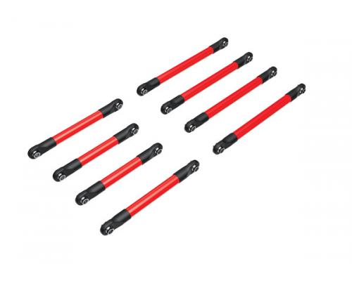 Traxxas TRX9749-RED Set ophangstangen, 6061-T6 aluminium (rood geanodiseerd) (inclusief 5x53 mm trek