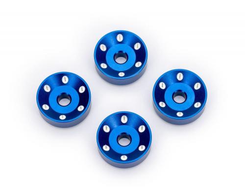 Wheel washers, machined aluminum, blue (4)