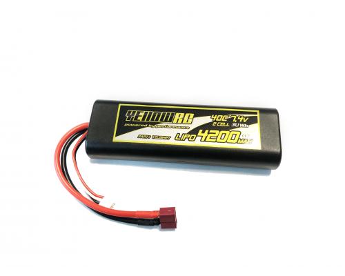 4200mAh 7.4 40C  Hardcase 4mm + deans, YEL2642T