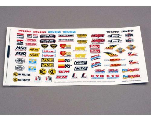 Traxxas TRX2514 Stickervel, race sponsors