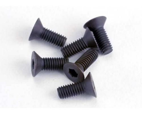 Traxxas TRX2550 Schroeven, 3x8mm verzonken (6) (inbus)