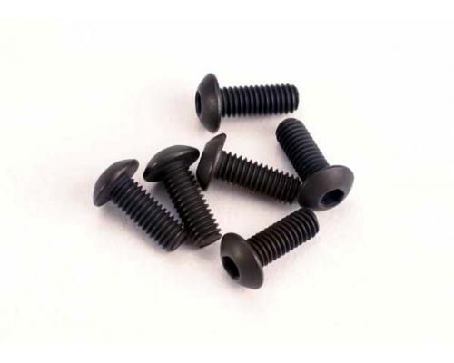 Traxxas TRX2576 Schroeven, 3x8mm bolle-kop (inbus) (6)