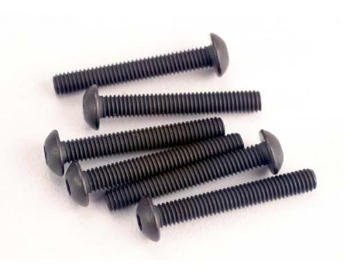 Traxxas TRX2580 Schroeven, 3x20mm bolle-kop (inbus) (6)