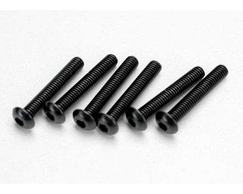 Traxxas TRX2583 Schroeven, 3x18mm bolle-kop (inbus) (6)