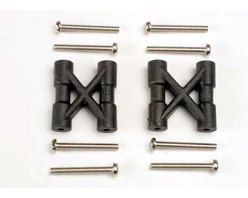 Traxxas TRX3930 Schutbordbalk beugels (2) / 3x25mm CS schroeven (8)