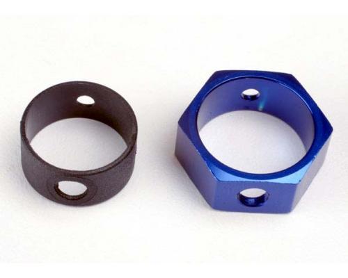 Traxxas TRX4966 Rem adapter, hex aluminium (blauw)