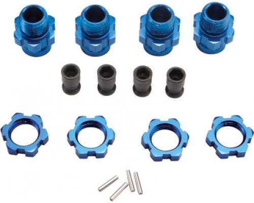 Traxxas TRX6856X Wielnaaf Set 17mm Kort Blauw Slash 4WD (4)