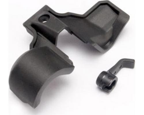 Traxxas TRX6877 Afdekking, tandwielen / motordraad hold-down klem