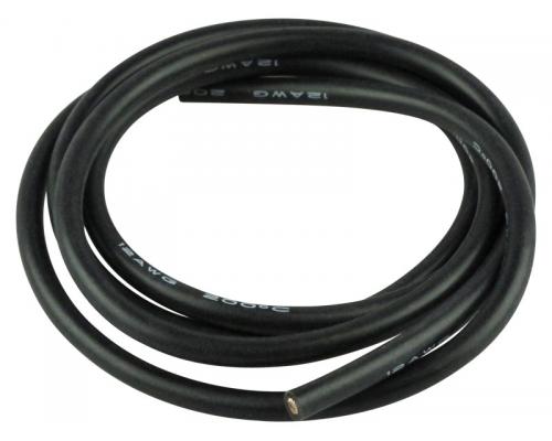 Yuki Siliconen kabel 4mm x 1.000mm, zwart