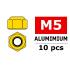 Aluminium zelfborgende zeskantmoer - M5 - Kleur naar keuze - 10 st